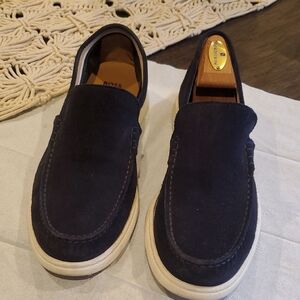 Boss SIENNA DARK BLUE  Suede Slip-On Loafers